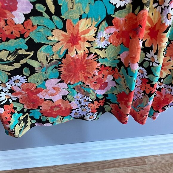 Cream & Sugar T-Shirt Floral Colourful Made in USA Plus Size 2X - Picture 4 of 8